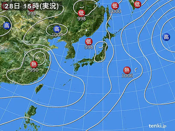 過去の実況天気図 21年07月28日 日本気象協会 Tenki Jp
