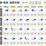 沖縄・奄美は梅雨入り目前　関東から九州も来週は梅雨のはしり　週末は貴重な日差し