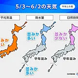 5月中旬以降は全国的に高温傾向　沖縄・奄美は梅雨入りへ　1か月予報