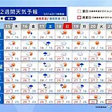 17日・18日は九州から関東で梅雨時期のような大雨か　蒸し暑さも増す　2週間天気